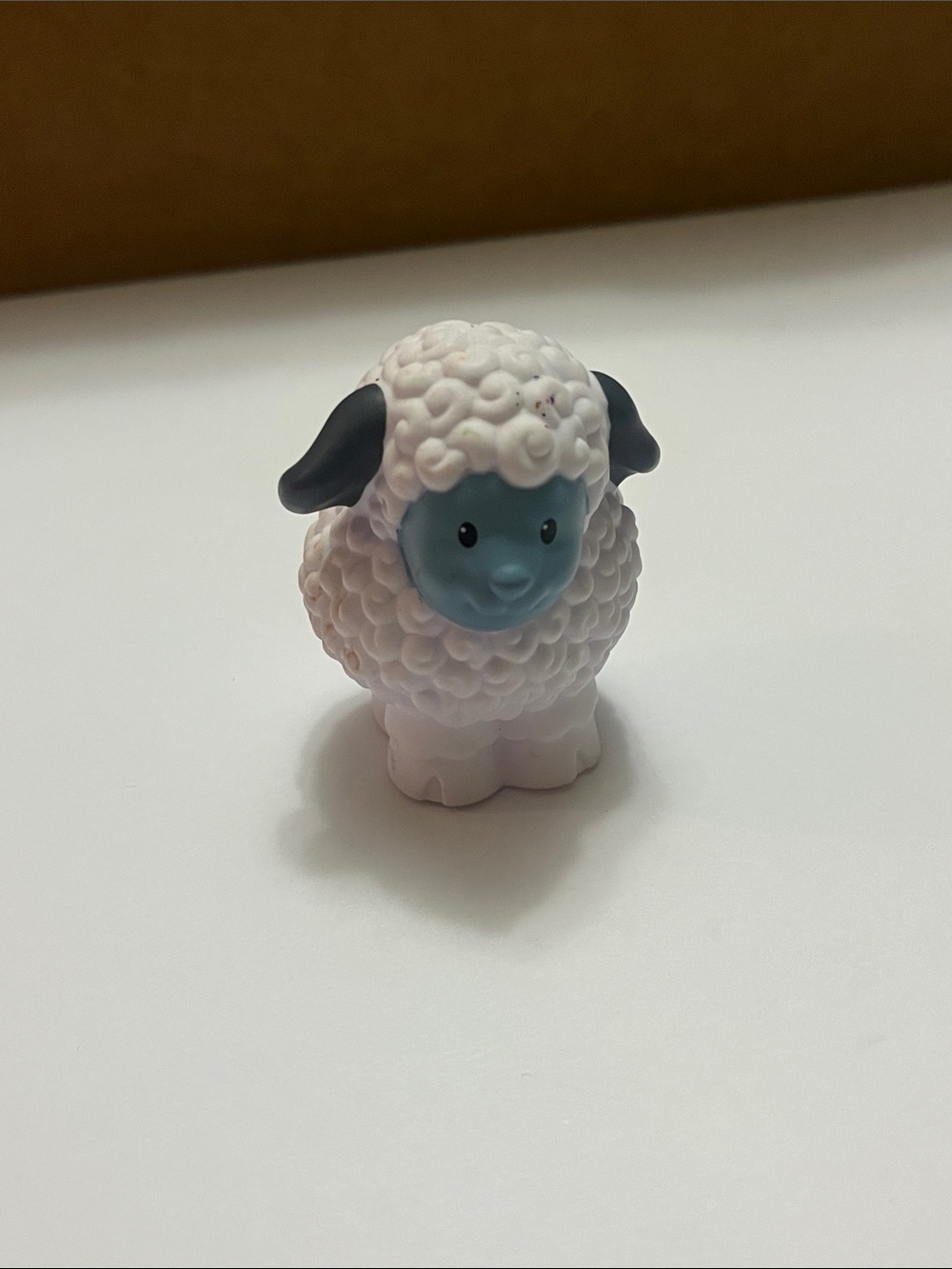 Fisher Price Little People White Sheep Nativity Scene Piece Black Ears Christmas